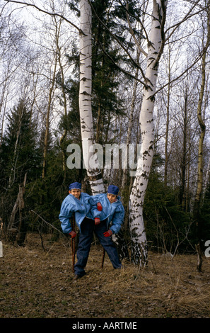 Jumeaux siamois russe masha et dasha krivoshlyapova à Moscou Banque D'Images