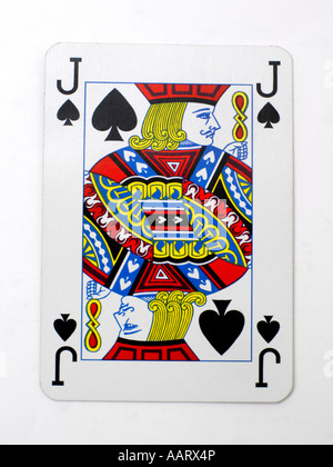 Jeu de carte valet de pique Banque D'Images