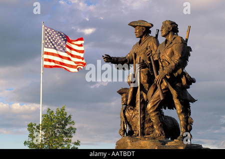 3418 Elk263 Great Falls Montana Lewis & Clark statue explorateurs au portage par Bob Scriver Banque D'Images