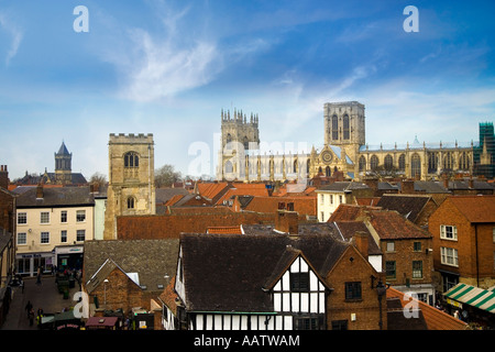 La vue sur la ville de la cathédrale york yorkshire Banque D'Images