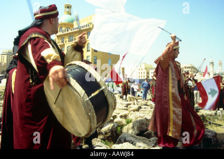 Folklore dans la ville Beyrouth Liban Banque D'Images