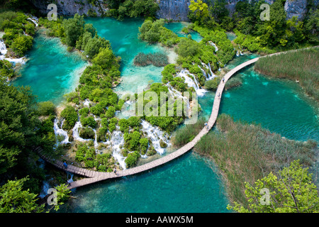 Parc nationaux lacs Plitvice, Croatie, Lika-Senj Banque D'Images