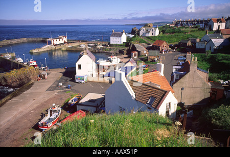 Le littoral de Britains petite port de pêche pittoresque de St Abbs sur la côte d'Ecosse Ecosse Berwickshire UK Banque D'Images