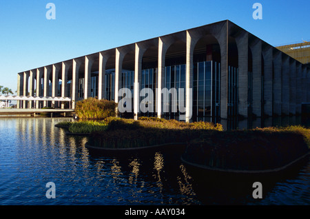 L'architecture de Brasilia Brésil Palais Itamaraty Ministère des Relations extérieures Banque D'Images