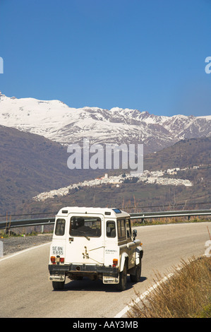 Europe Espagne Andalousie voiture conduire en Sierra Nevada Banque D'Images