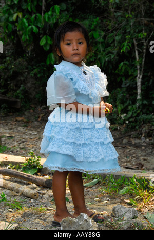 Les girl à Livingstone, Guatemala, Amérique Centrale Banque D'Images