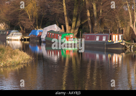 UK Angleterre Surrey navigation près de la rivière wey pyrford Banque D'Images