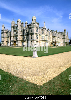 Burghley House Grade I listé Building Elizabethan demeure ancestrale sur les frontières de Cambridgeshire et Lincolnshire près de la ville de Stamford Angleterre Royaume-Uni Banque D'Images