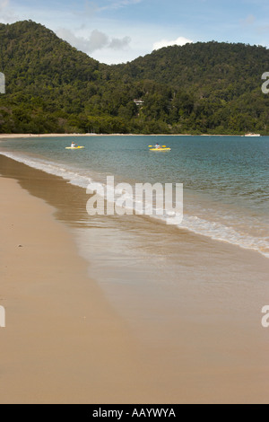 Avis de Datai beach. L'île de Langkawi, Malaisie. Banque D'Images