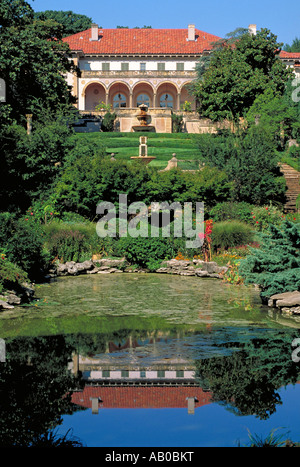 Elk279 1217 Oklahoma Tulsa Philbrook Museum of Art Philbrook Mansion et jardin Banque D'Images