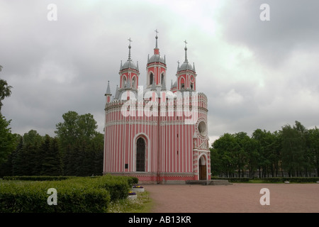 Église de Chesme (Église Saint-Jean-Baptiste au palais de Chesme). Saint-Pétersbourg, Russie. Banque D'Images