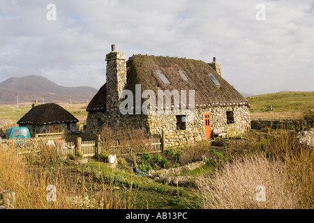 UK Ecosse Îles Hébrides extérieures South Uist Howmore restauré whitehouse Banque D'Images