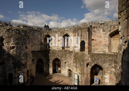 Intérieur de CLIFFORDS TOWER CHÂTEAU YORK YORKSHIRE ANGLETERRE Banque D'Images