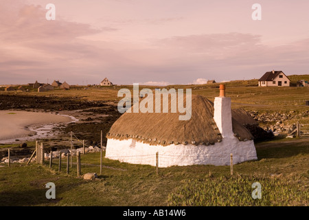 UK Ecosse Îles Hébrides extérieures North Uist whitehouse côtières restauré Banque D'Images