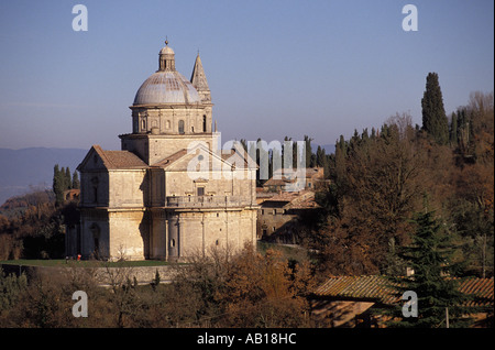 L'église de la Madonna di San Biaglo en dehors de Montepulciano Toscane Italie Banque D'Images