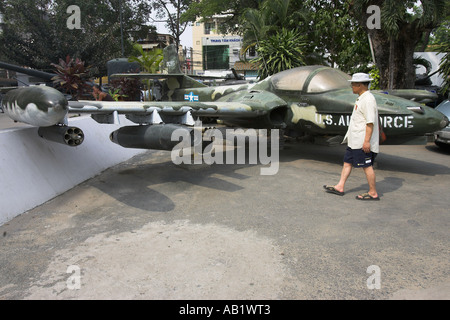 US Air Force un Cessna 37 B Dragonfly fighter de guerre du Vietnam War Remnants Museum Ho Chi Minh City Vietnam Banque D'Images