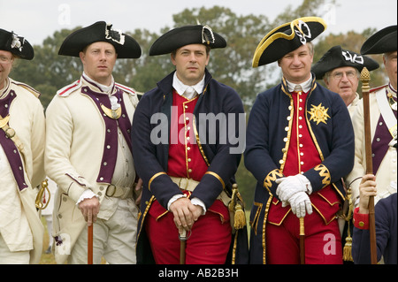 Portrait du français et patriote re révolutionnaire reconstitution historique dans le cadre du 225e anniversaire du siège de Yorktown Virginia 17 Banque D'Images