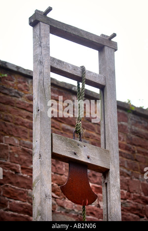 Un HALIFAX GIBBET EXPOSE À LITTLEDEAN PRISON MAINTENANT UN MUSÉE À Crime et châtiment PRÈS DE CINDERFORD FORÊT DE DEAN GLOUCESTERSHIR Banque D'Images