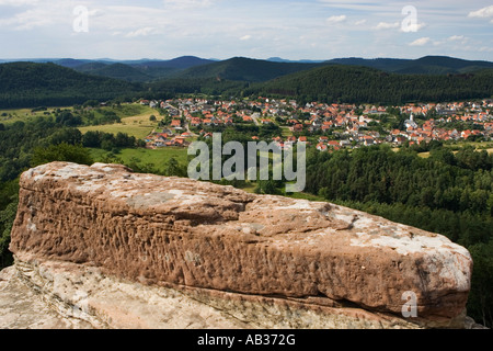 Burg Château Drachenfels près de Busenberg Dahn Rhénanie-palatinat Allemagne Juin 2007 Banque D'Images