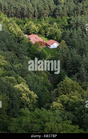 Avis de Burg Château Drachenfels près de Busenberg Dahn Rhénanie-palatinat Allemagne Juin 2007 Banque D'Images