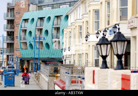 Les bâtiments de mer et en Nouvelle-Galles du Sud Royaume-uni Porthcawl Banque D'Images