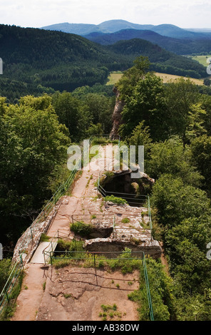 Burg Château Drachenfels près de Busenberg Dahn Rhénanie-palatinat Allemagne Juin 2007 Banque D'Images