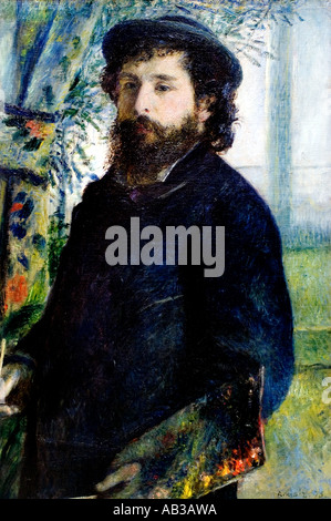 Portrait de Claude Monet, 1875 par Pierre Auguste Renoir 1841-1919 impressionniste français France Banque D'Images