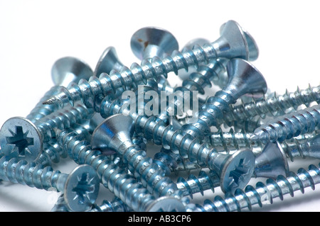 Tas de vis à bois Banque D'Images