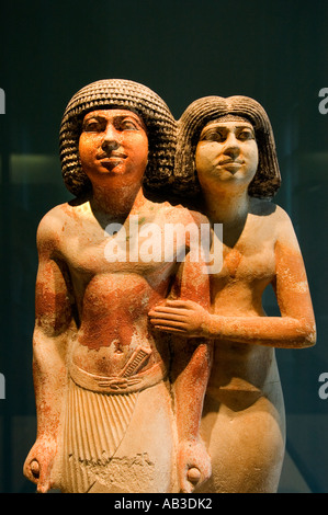 L'Inspecteur des Scribes Raherka et sa femme Merseankh, ca Imeneminet 2350 BC Banque D'Images