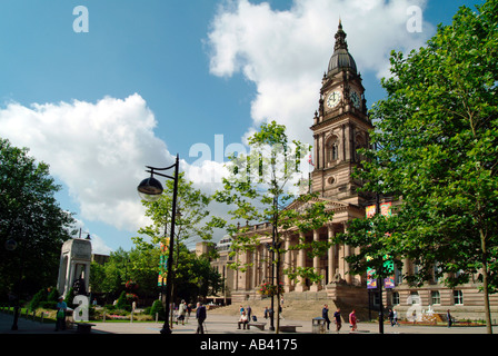 La place de l'Hôtel de Ville de Bolton England UK Banque D'Images