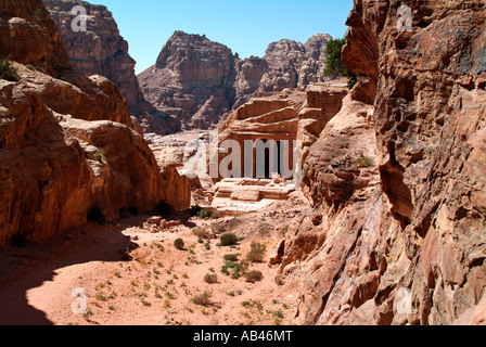 Le Jardin Temple dans le Wadi Farasa à Petra en Jordanie Banque D'Images