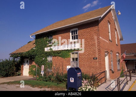 L'Iowa Amana Colonies façade de petite ville bureau de poste Banque D'Images