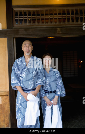 Man wearing yukata Banque D'Images