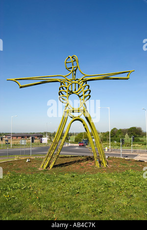 L'homme vert structure située à Buckshaw Village près de Chorley, dans le Lancashire Banque D'Images