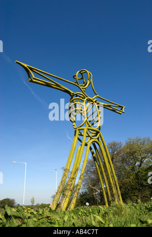 L'homme vert structure située à Buckshaw Village près de Chorley, dans le Lancashire Banque D'Images