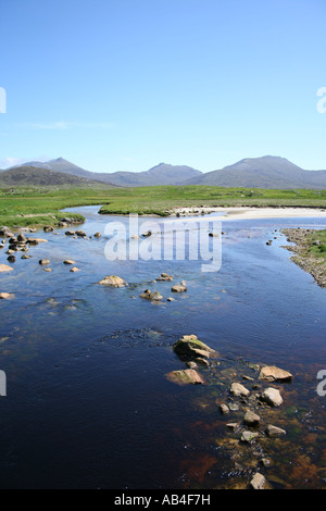 Thacla et Beinn Mhor South Uist Hébrides extérieures en Écosse Juin 2007 Banque D'Images