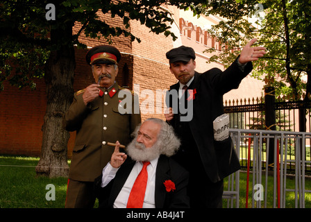 Lénine, Staline, Marx des imposteurs à Moscou Banque D'Images