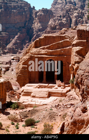 Le Jardin Temple dans le Wadi Farasa à Petra en Jordanie Banque D'Images