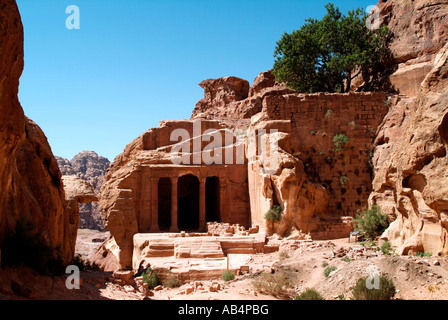 Le Jardin Temple dans le Wadi Farasa à Petra en Jordanie Banque D'Images