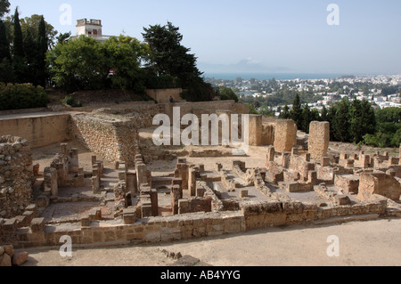 La colline de Byrsa, Carthage, Tunisie Banque D'Images