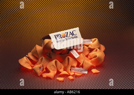 Prozac et fortune cookies Banque D'Images