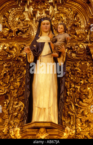 Vierge Marie avec le Christ comme enfant, Vierge Marie, Christ, en tant que bébé, enfant Jésus, Jésus Christ, Las Rosas Église, Morelia, Michoacan State, Mexico Banque D'Images