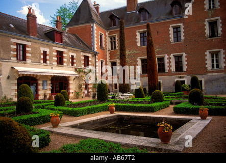 Le Château du Clos Lucé, l'architecture de la renaissance, château, manoir, maison, résidence, léonard de vinci, amboise, vallée de la Loire, France Banque D'Images