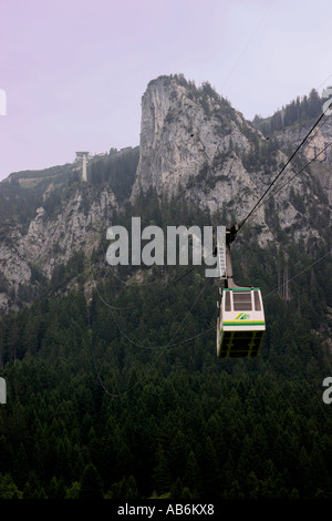 Tegelberg, téléphérique de la montagne, dans les Alpes allemandes Banque D'Images