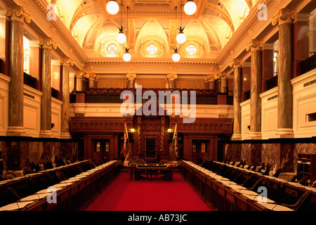 Chambre législative dans les édifices du Parlement de la Colombie-Britannique en capitale de Victoria sur l'île de Vancouver (Colombie-Britannique) Canada Banque D'Images