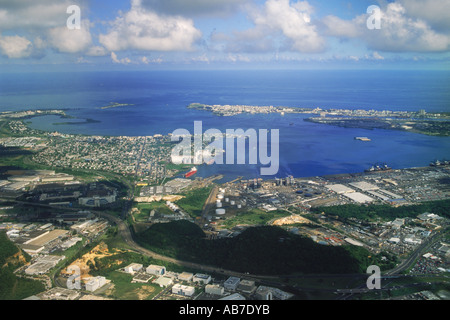Vue aérienne de San Juan sur l'île de Porto Rico dans les Caraïbes Banque D'Images
