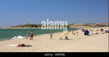 Le Portugal, l'Alentejo, l'une des plages à Vila Nova de Milfontes, Praia das Furnas Banque D'Images