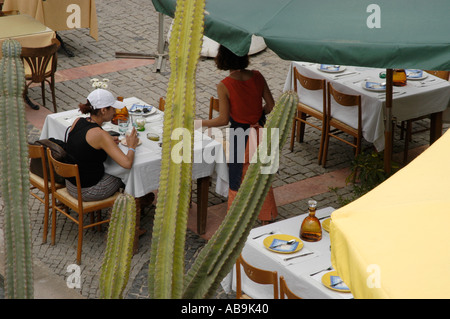 Cafe dans centre commercial moderne à Bodrum en Turquie Banque D'Images