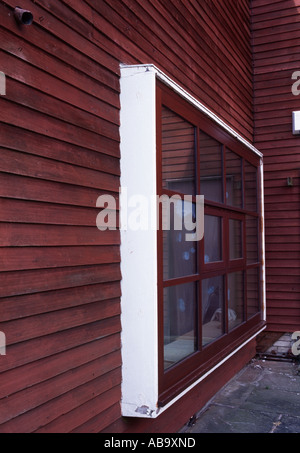 Bois de Bentley, Halland, East Sussex, 1935-38. Détail de la fenêtre. Architecte : Serge Chermayeff Banque D'Images