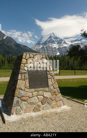 Monument au parc du mont Robson Banque D'Images